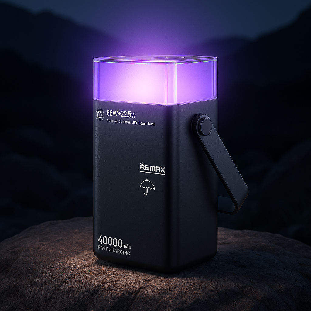 REMAX 40000mAh Power Bank 65W Fast Charging Colorful LED Lighting