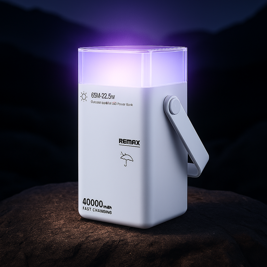 REMAX 40000mAh Power Bank 65W Fast Charging Colorful LED Lighting