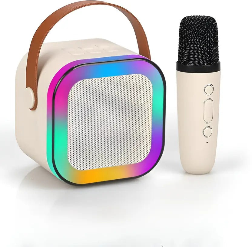 Music Apollo A19 Karaoke Mic Speaker with LED Lights